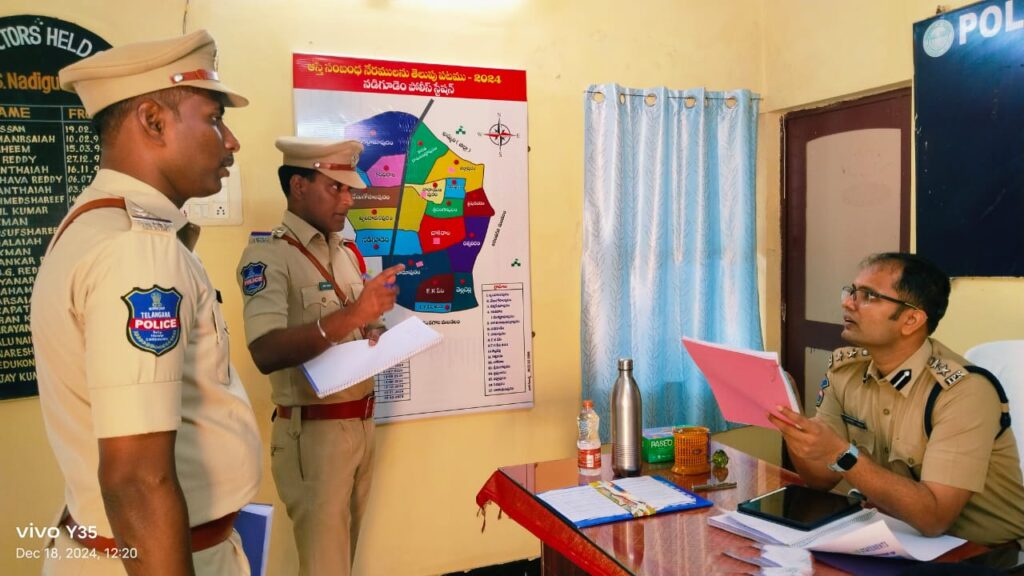 నడిగూడెం పోలీస్ స్టేషన్ ను తనిఖీ చేసిన ఎస్పీ సన్ ప్రీత్ సింగ్ IPS