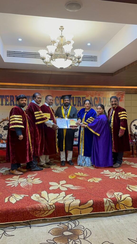 ఆసియా ఇంటర్నేషనల్ కల్చర్ రీసెర్చ్ యూనివర్సిటీ నుండి ద్వారా గౌరవ డాక్టరేట్ అందుకున్న లాస్య ఇన్ఫోటెక్ ఎండీ ఓరుగంటి వెంకటేశ్వర్లు యాదవ్