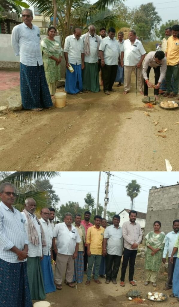 సీసీ రోడ్ల శంకుస్థాపన చేసిన కీసర సంతోష్ రెడ్డి 