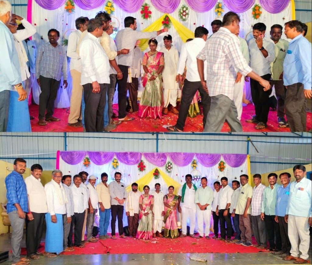 నూతన పట్టు వస్త్రాలంకరణ వేడుకల్లో పాల్గొన్న మండల పార్టీ అధ్యక్షులు 